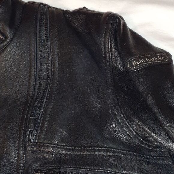 Hein Gericke Black Leather Motorcycle Jacket 38 - Picture 8 of 16